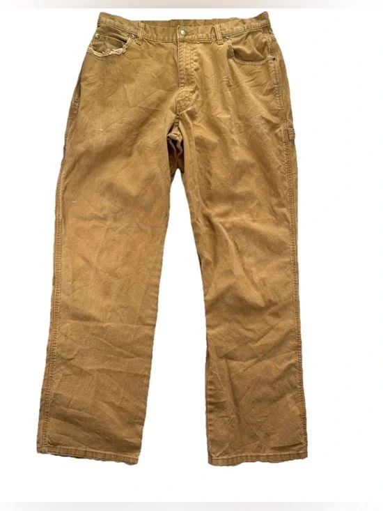 Dickies Carpenter Pants Men's 32 x 32 Brown Tan Workwear Y2K Baggy Utility VTG - Picture 3 of 5